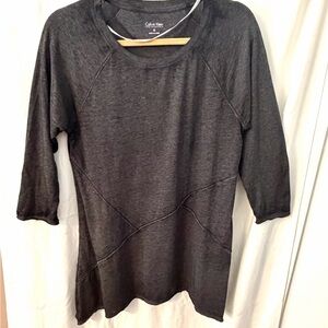 Calvin Klein Dark Gray Long Sleeve Top
